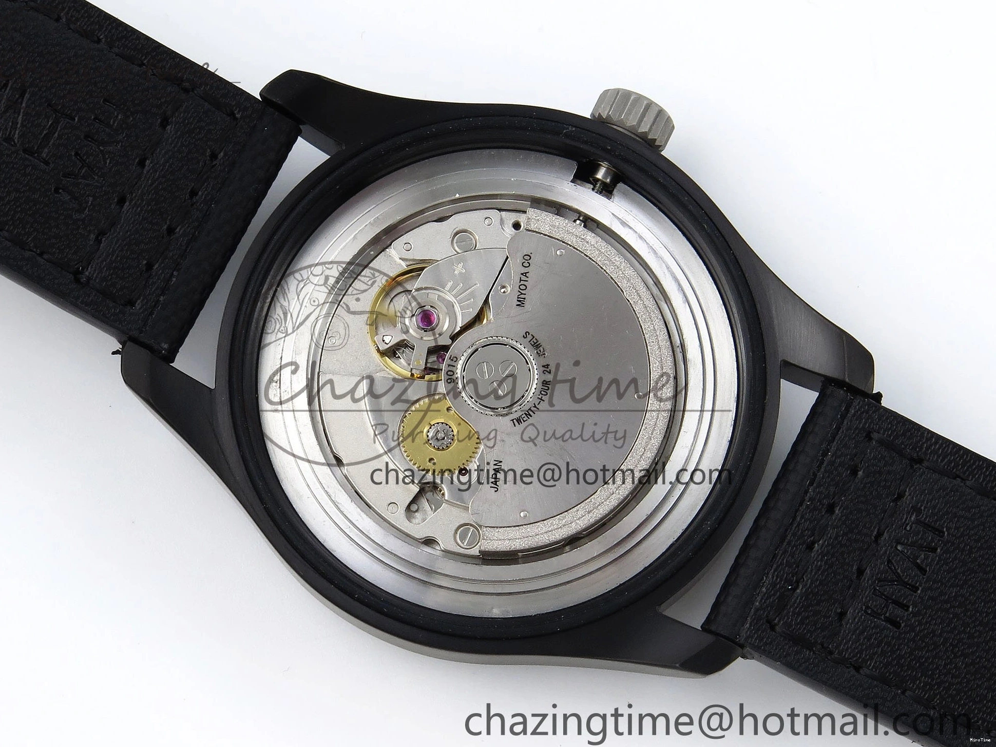 MIROTIME 0101 Pilot Black Ace BLSF 1:1 Best Edition White Lume Dial on Black Nylon Strap MIYOTA OnTrend 7021